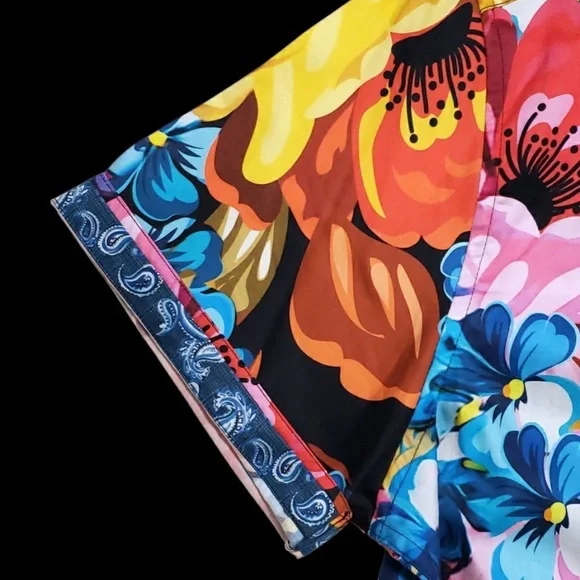 NEW Robert Graham Floral Vibrant XL Classic Fit Short Sleeve Sport Shirt